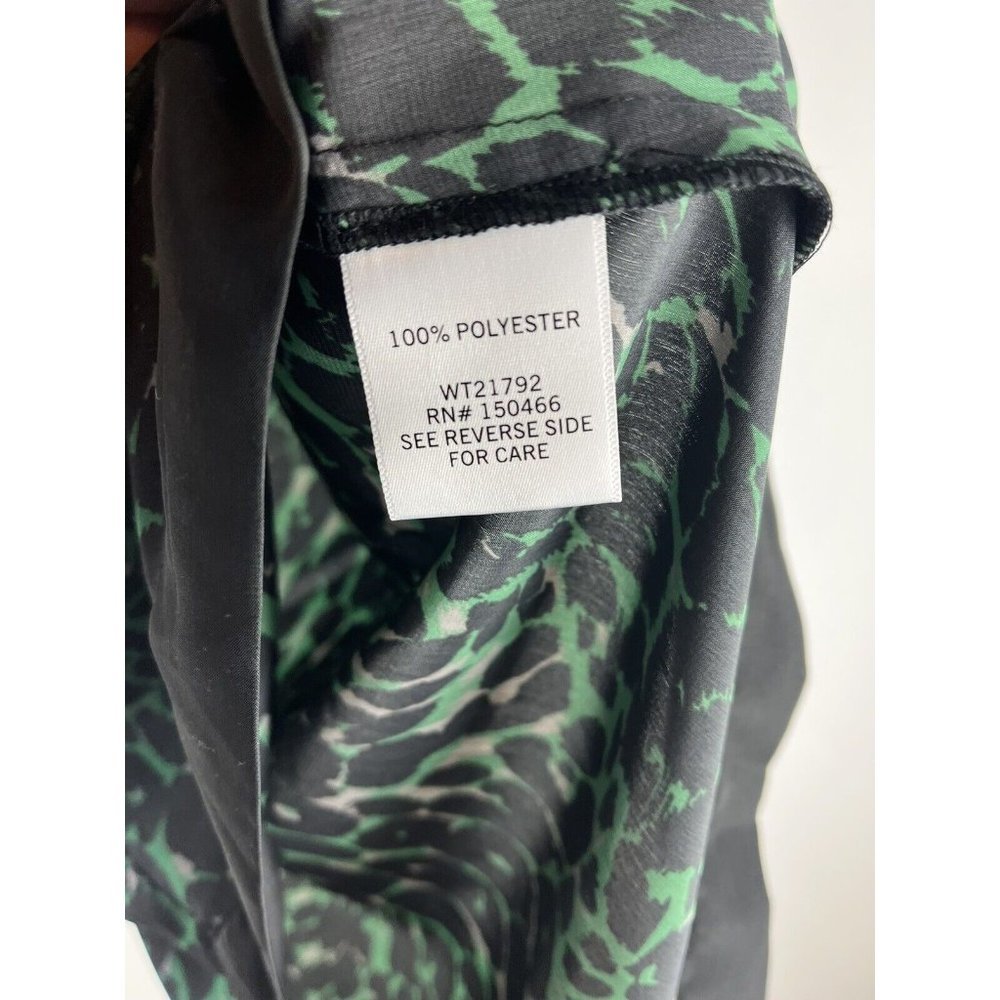 Goldray Crystal Asymmetrical Hem Blouse Green Size Small NWT - Picture 6 of 9